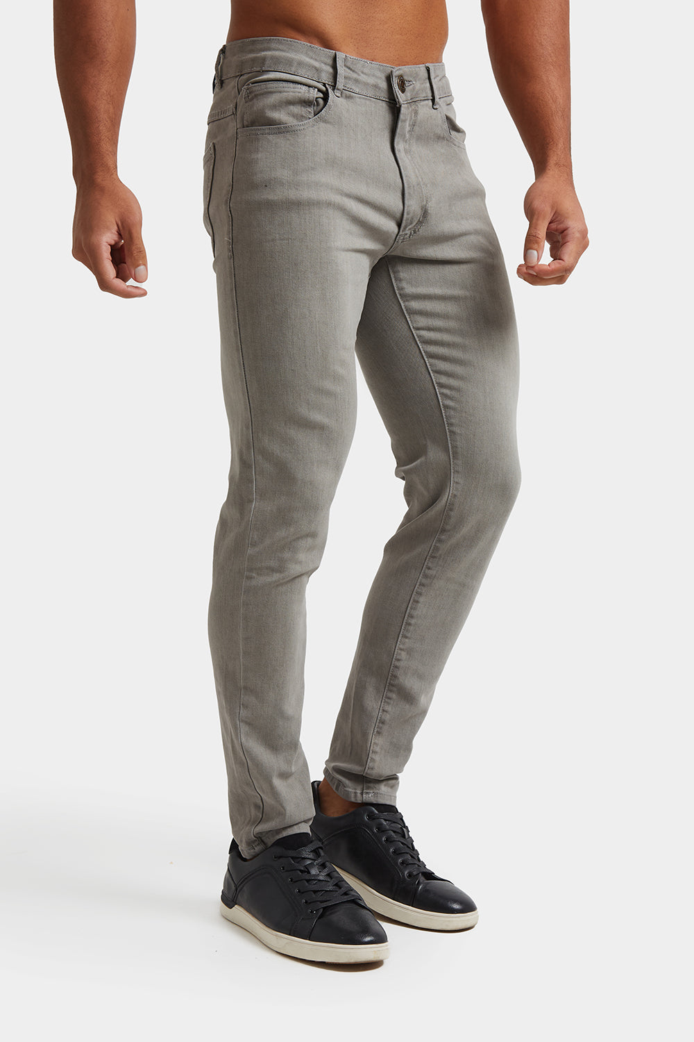 Athletic Fit Jeans in Light Grey - TAILORED ATHLETE - USA