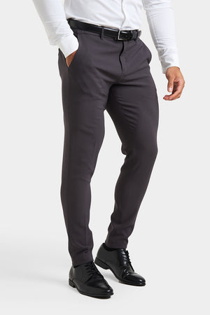 True Athletic Fit Tech Suit Pants in Slate Grey - TAILORED ATHLETE - USA