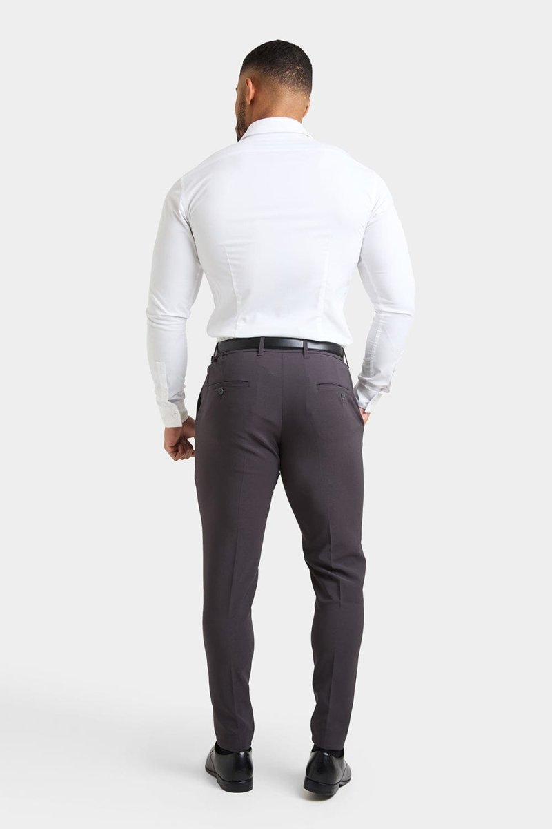 Tailored Fit Tech Suit Pants in Slate Grey, 38W34L Tailored Fit Tech Suit Pants in Slate Grey, 38W34L