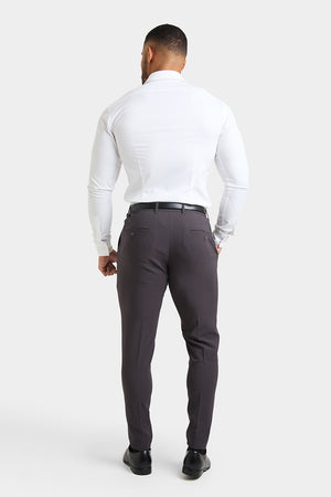 True Athletic Fit Tech Suit Pants in Slate Grey - TAILORED ATHLETE - USA