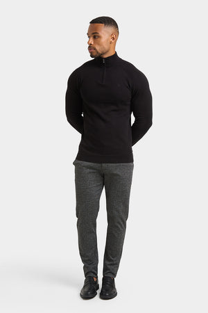 Half Zip Neck in Black - TAILORED ATHLETE - USA