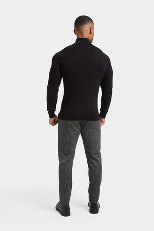 Half Zip Neck in Black - TAILORED ATHLETE - USA