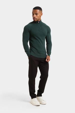 Half Zip Neck in Racing Green - TAILORED ATHLETE - USA