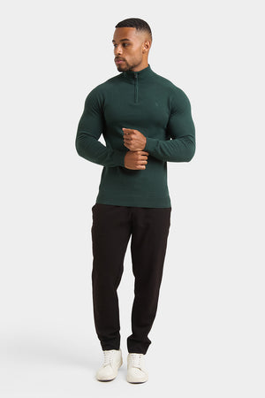 Half Zip Neck in Racing Green - TAILORED ATHLETE - USA