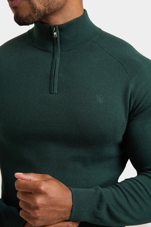 Half Zip Neck in Racing Green - TAILORED ATHLETE - USA