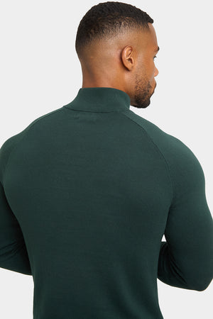 Half Zip Neck in Racing Green - TAILORED ATHLETE - USA