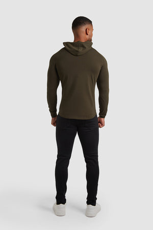 Hooded Top in Dark Olive - TAILORED ATHLETE - USA