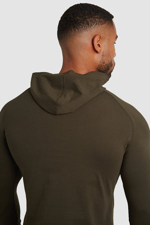 Hooded Top in Dark Olive - TAILORED ATHLETE - USA