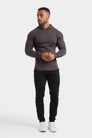 Hooded Top in Dark Charcoal - TAILORED ATHLETE - USA