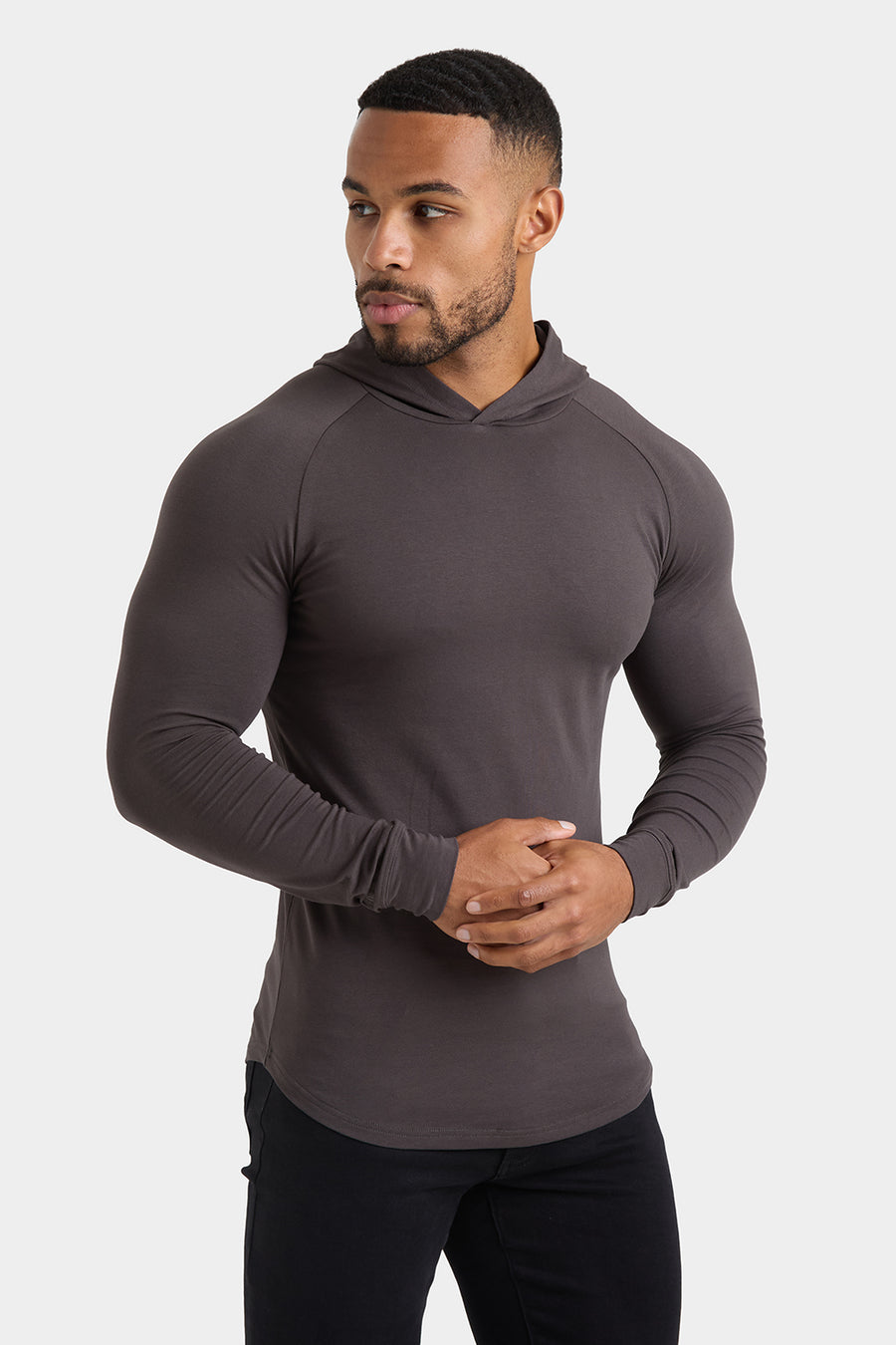 Hooded Top in Dark Charcoal - TAILORED ATHLETE - USA