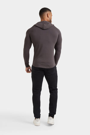 Hooded Top in Dark Charcoal - TAILORED ATHLETE - USA