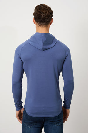 Hooded Top in Denim Blue - TAILORED ATHLETE - USA