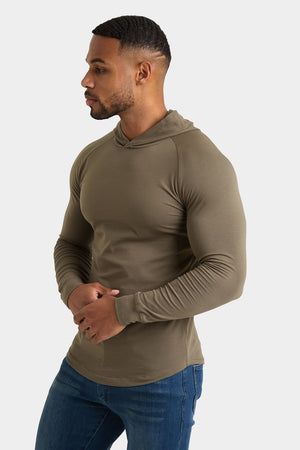 Hooded Top in Khaki - TAILORED ATHLETE - USA