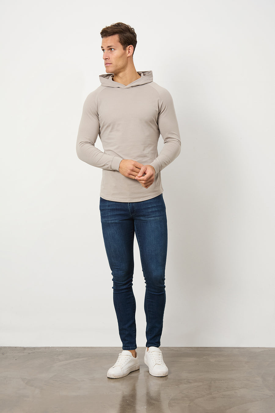 Hooded Top in Mink - TAILORED ATHLETE - USA