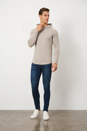 Hooded Top in Mink - TAILORED ATHLETE - USA