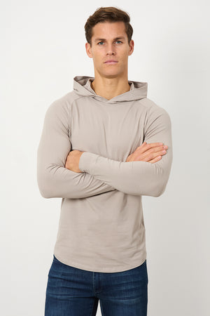 Hooded Top in Mink - TAILORED ATHLETE - USA