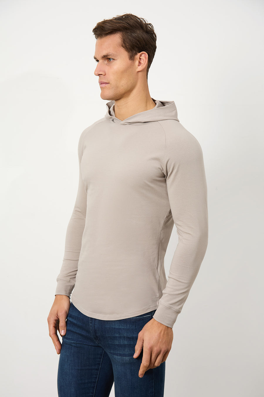 Hooded Top in Mink - TAILORED ATHLETE - USA