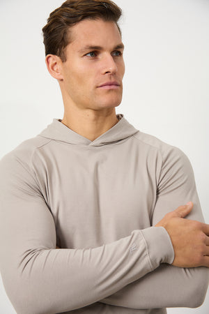 Hooded Top in Mink - TAILORED ATHLETE - USA