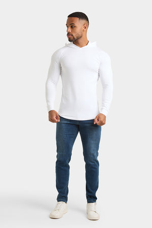 Hooded Top in White - TAILORED ATHLETE - USA