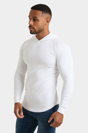 Hooded Top in White - TAILORED ATHLETE - USA