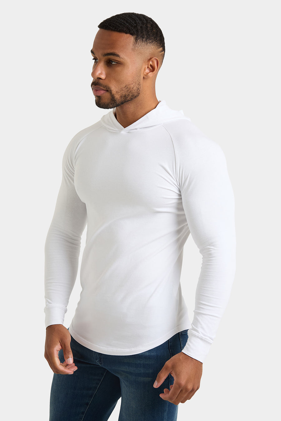 Hooded Top in White - TAILORED ATHLETE - USA