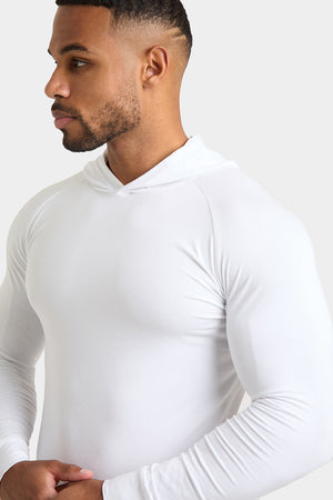 Hooded Top in White - TAILORED ATHLETE - USA