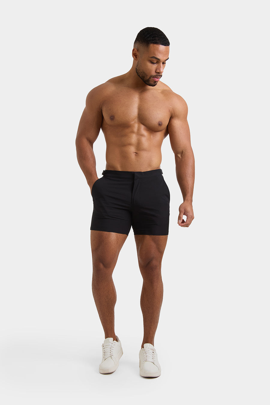 Hybrid Swim Shorts in Black - TAILORED ATHLETE - USA