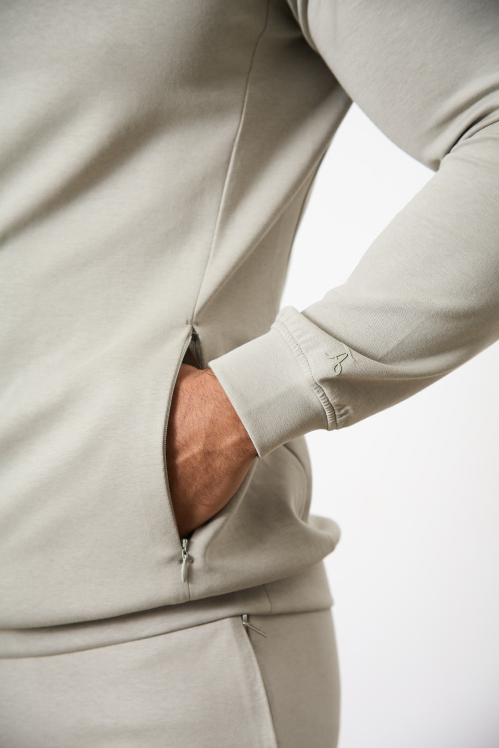 Interlock Hoodie Sweat in Smoky Sage - TAILORED ATHLETE - USA