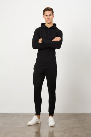 Interlock Hoodie Sweat in Black - TAILORED ATHLETE - USA