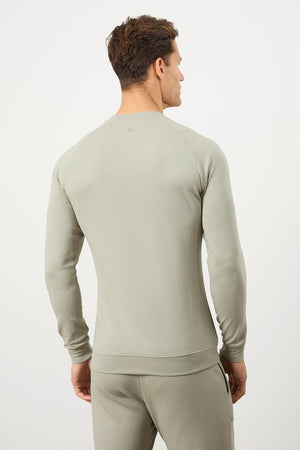 Interlock Crew Neck Sweat in Smoky Sage - TAILORED ATHLETE - USA