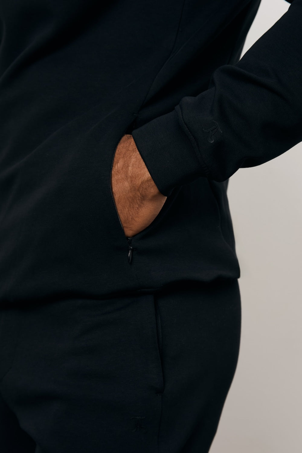 Interlock Hoodie Sweat in Black - TAILORED ATHLETE - USA