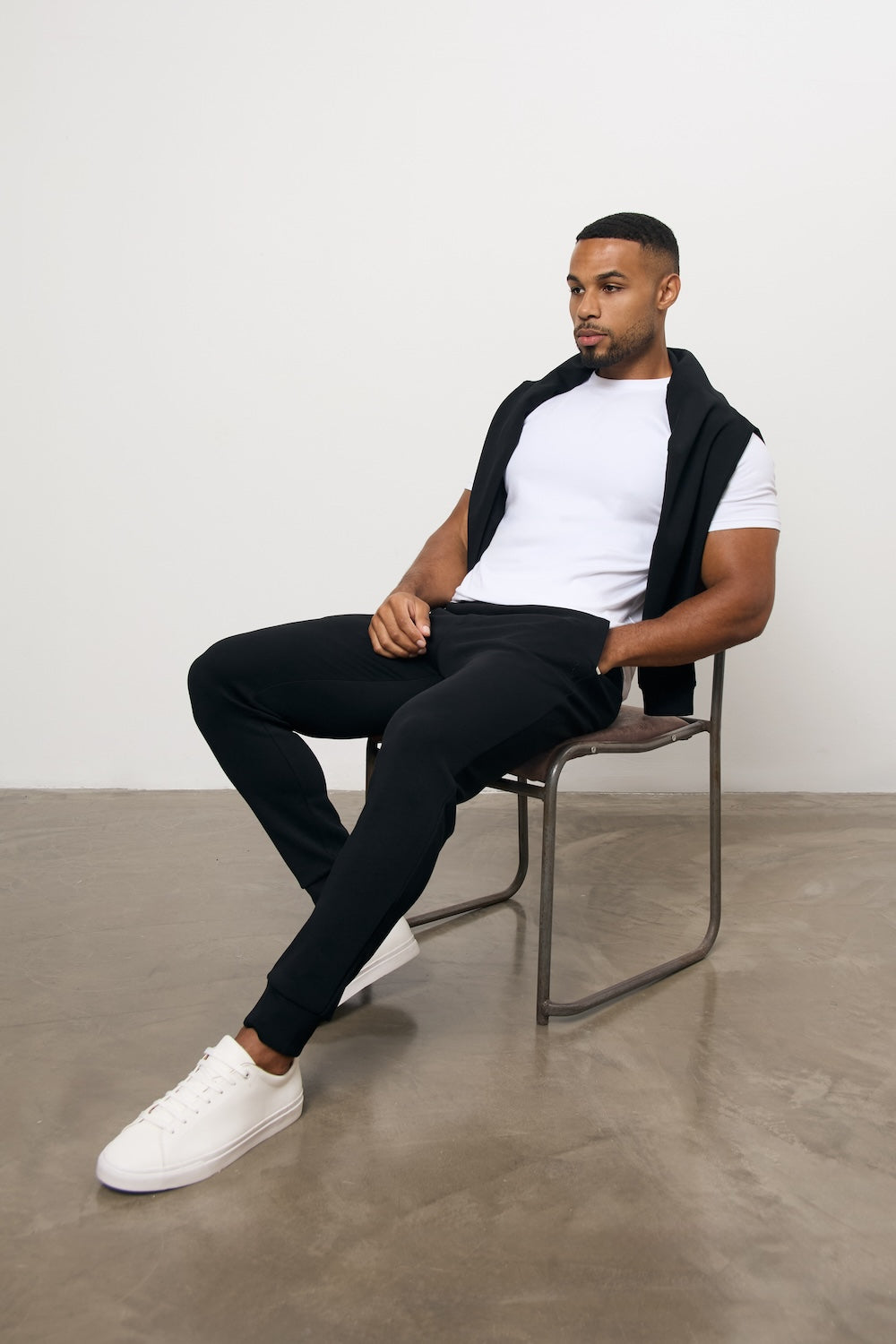 Interlock Sweat Jogger in Black - TAILORED ATHLETE - USA