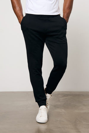 Interlock Sweat Jogger in Black - TAILORED ATHLETE - USA