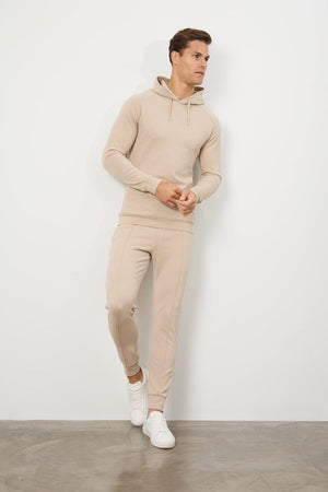 Interlock Hoodie Sweat in Stone - TAILORED ATHLETE - USA