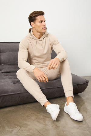 Interlock Hoodie Sweat in Stone - TAILORED ATHLETE - USA