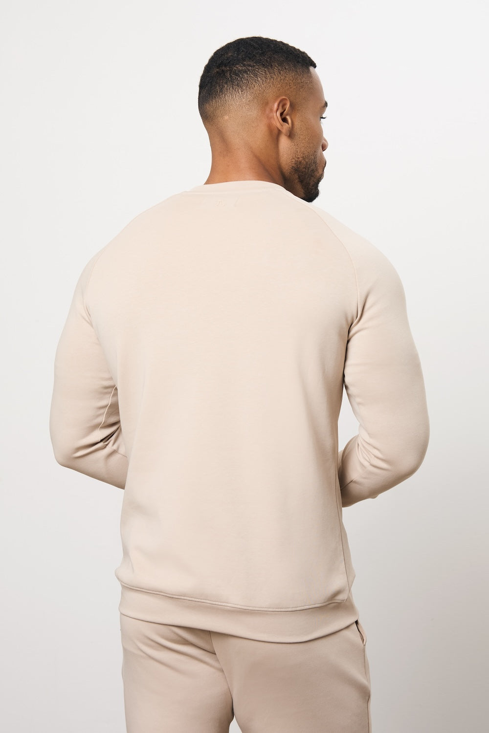 Interlock Crew Neck Sweat in Stone - TAILORED ATHLETE - USA