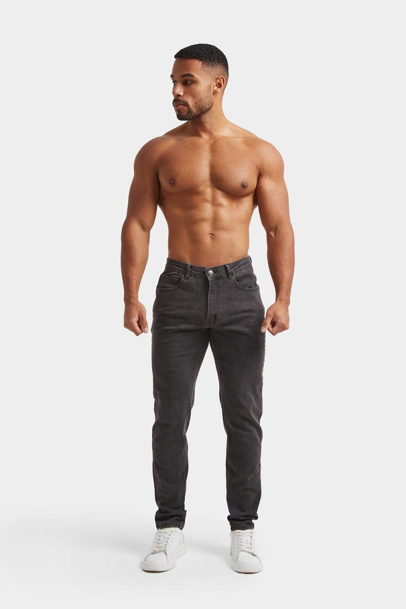 Athletic Fit Jeans in Dark Grey - TAILORED ATHLETE - USA