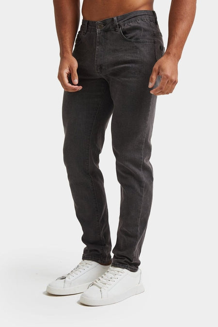 Athletic Fit Jeans in Dark Grey - TAILORED ATHLETE - USA