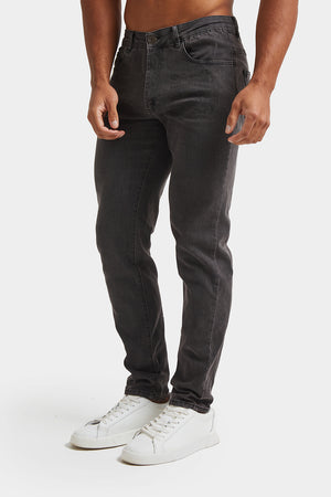 Athletic Fit Jeans in Dark Grey - TAILORED ATHLETE - USA