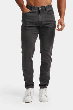 Athletic Fit Jeans in Dark Grey - TAILORED ATHLETE - USA