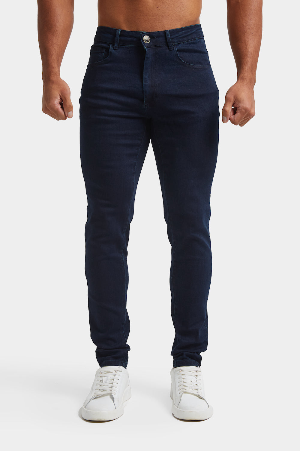 Blue wide leg tailored jeans | River Island