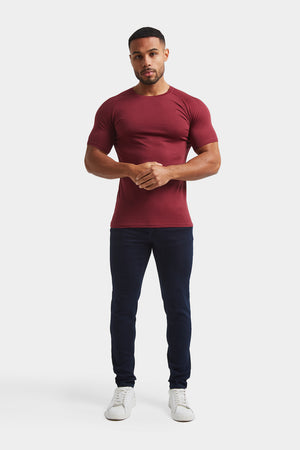 Premium Athletic Fit T-shirt In Burgundy - TAILORED ATHLETE - USA