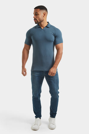 Jersey Buttonless Polo Shirt in Loden - TAILORED ATHLETE - USA