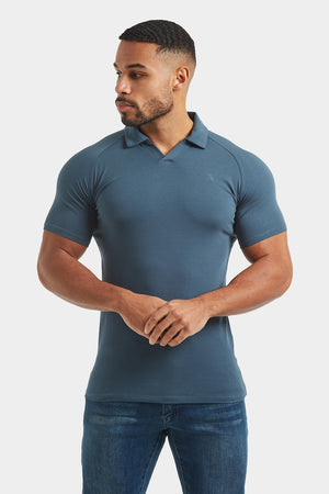 Jersey Buttonless Polo Shirt in Loden - TAILORED ATHLETE - USA