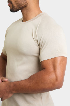 Knit Look T-Shirt in Stone - TAILORED ATHLETE - USA