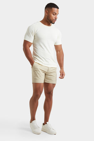 Knit Look T-Shirt in Ecru - TAILORED ATHLETE - USA