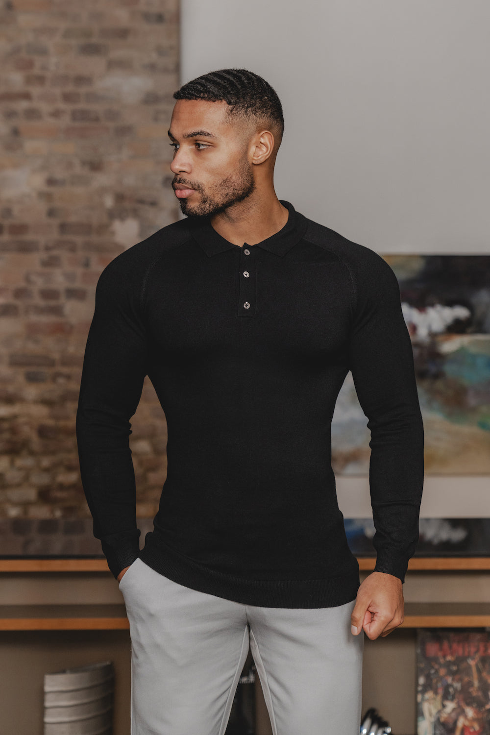 Essentials Men's Long-Sleeve Henley Shirt (charcoal  heather/burgundy), Men's Fashion, Tops & Sets, Tshirts & Polo Shirts on  Carousell