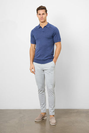 Herringbone Stripe Pants in Pale Grey - TAILORED ATHLETE - USA