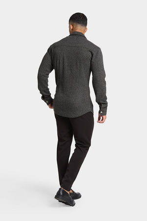 Semi Plain Twin Pocket Overshirt in Charcoal - TAILORED ATHLETE - USA