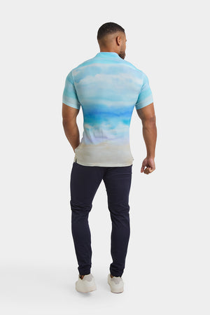 Printed Shirt in Light Blue Landscape - TAILORED ATHLETE - USA